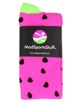 MadSportsStuff socks Neon Watermelon Athletic Over the Calf Socks
