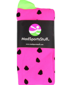 MadSportsStuff socks Neon Watermelon Athletic Over the Calf Socks