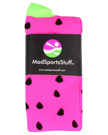 MadSportsStuff socks Neon Watermelon Athletic Over the Calf Socks