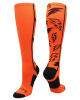 MadSportsStuff socks Orange/Black / Small Crazy Socks with Lightning Bolts (multiple colors)