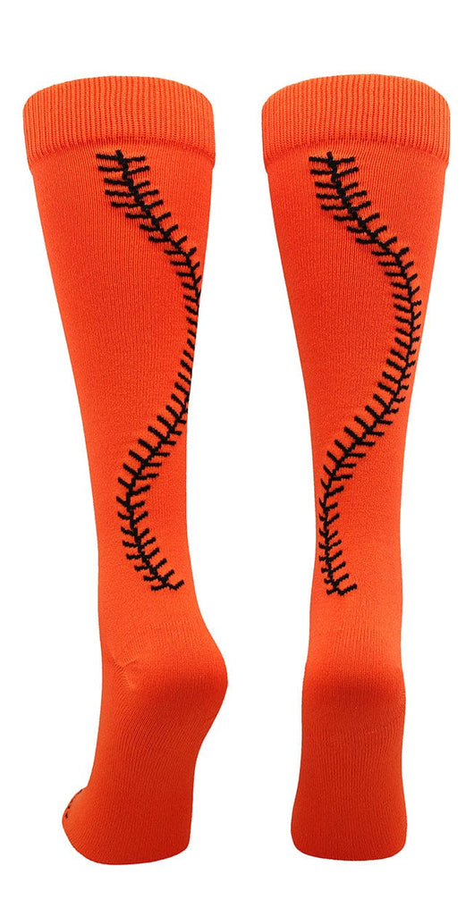 MadSportsStuff socks Orange/Black / Small Softball Socks with Stitches Over the Calf (multiple colors)