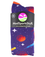 MadSportsStuff socks Outer Space Galaxy Socks Athletic Over the Calf Length