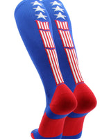 MadSportsStuff socks Patriot USA Flag Stars and Stripes Over the Calf Socks