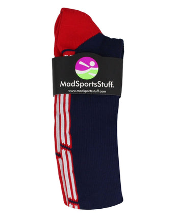 MadSportsStuff socks Patriot USA Flag Stars and Stripes Over the Calf Socks