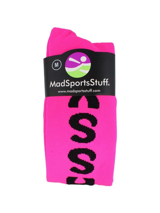 MadSportsStuff socks Personality Word Socks Over the Calf Length