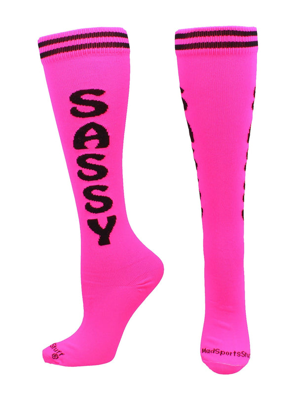 MadSportsStuff socks Personality Word Socks Over the Calf Length