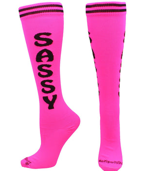 MadSportsStuff socks Personality Word Socks Over the Calf Length