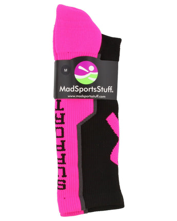 MadSportsStuff socks Pink Ribbon Breast Cancer Awareness Support Athletic Crew Socks