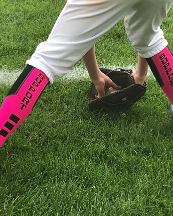 MadSportsStuff socks Pink Ribbon Breast Cancer Awareness Support Athletic Over the Calf Socks