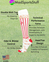 MadSportsStuff socks Popcorn Socks Over the Calf Length