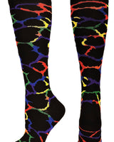 MadSportsStuff socks Primary Multi-Giraffe / Medium Giraffe Over the Calf Athletic Socks (multiple colors)