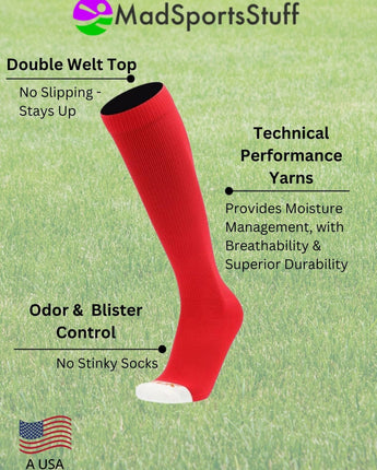 MadSportsStuff socks Pro Line Softball Socks Over the Calf Team Colors