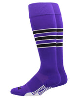 Striped Softball Socks Over the Calf Dugout Pattern D