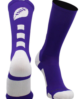 Football Logo Athletic Crew Socks - Made in USA