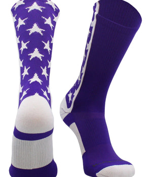MadSportsStuff socks Purple/White / Small All Stars Socks Crew Socks Basketball Football