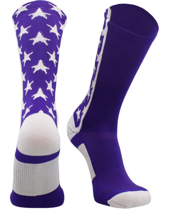 MadSportsStuff socks Purple/White / Small All Stars Socks Crew Socks Basketball Football