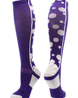 MadSportsStuff socks Purple/White / Small Crazy Socks with Dots Over the Calf Socks Multi Colors