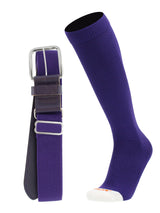 MadSportsStuff socks Purple / X-Large Pro Line Baseball Socks and Belt Combo Youth and Adult