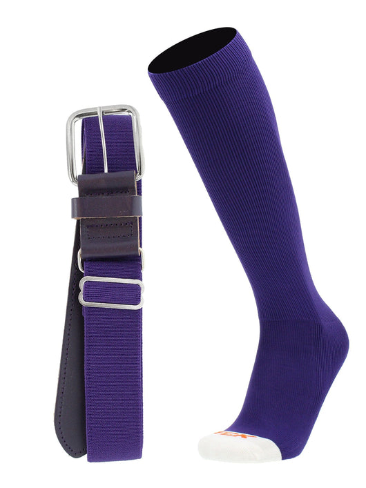 MadSportsStuff socks Purple / X-Large Pro Line Softball Socks and Belt Combo Youth and Adult