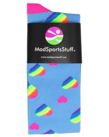 MadSportsStuff socks Rainbow Hearts Tall Socks for Soccer Softball