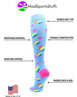 MadSportsStuff socks Rainbow Hearts Tall Socks for Soccer Softball