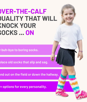 MadSportsStuff socks Rainbow Sprinkles Socks Over the Calf Length