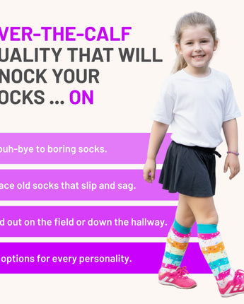 MadSportsStuff socks Rainbow Sprinkles Socks Over the Calf Length