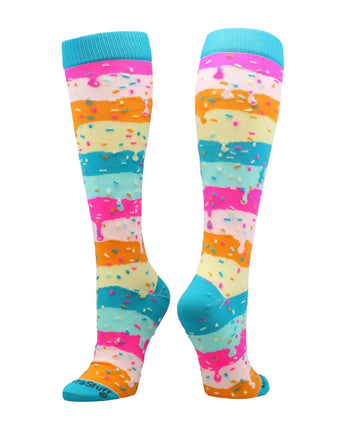 MadSportsStuff socks Rainbow Sprinkles Socks Over the Calf Length