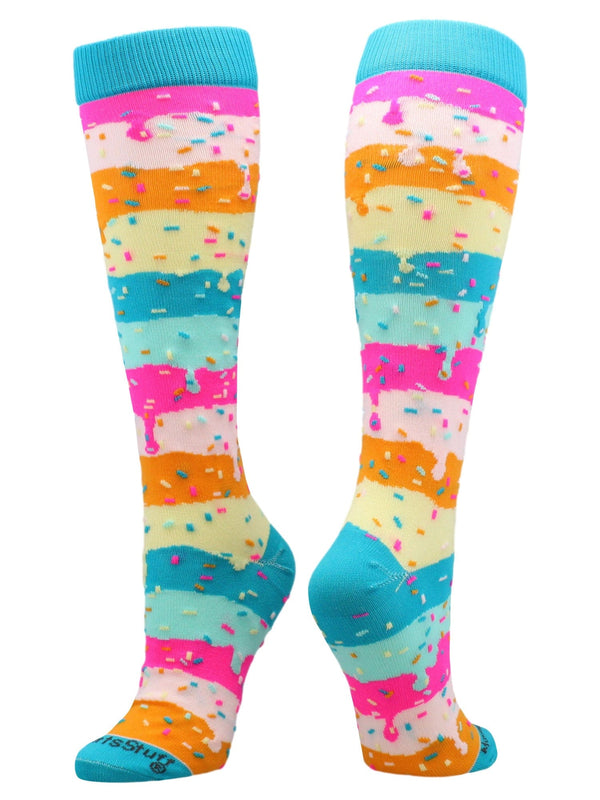 MadSportsStuff socks Rainbow / X-Small Rainbow Sprinkles Socks Over the Calf Length