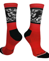 MadSportsStuff socks Red/Black / Small Sublimated Lacrosse Player Athletic Crew Socks