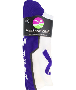 MadSportsStuff socks Relay for Life Hope Cancer Awareness Athletic Crew Socks