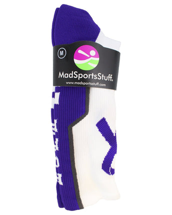 MadSportsStuff socks Relay for Life Hope Cancer Awareness Athletic Crew Socks