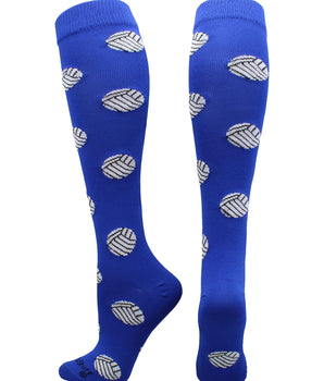 MadSportsStuff socks Royal / Large Volleyball Socks with Volleyball Print Over the Calf