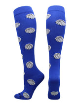 MadSportsStuff socks Royal / Large Volleyball Socks with Volleyball Print Over the Calf
