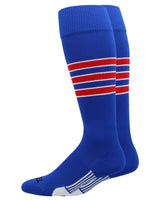 Striped Softball Socks Over the Calf Dugout Pattern D