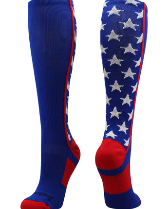 MadSportsStuff socks Royal/Scarlet/White / Small All Stars Socks Over the Calf Socks Softball Soccer