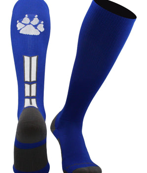 MadSportsStuff socks Royal/White/Graphite / Small Wild Paw Over the Calf Socks (multiple colors)