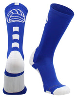MadSportsStuff socks Royal/White / Large Volleyball Logo Crew Socks (multiple colors)