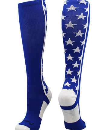 MadSportsStuff socks Royal/White / Small All Stars Socks Over the Calf Socks Softball Soccer