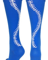 MadSportsStuff socks Royal/White / Small Softball Socks with Stitches Over the Calf (multiple colors)