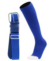 MadSportsStuff socks Royal / X-Large Pro Line Baseball Socks and Belt Combo Youth and Adult