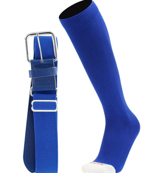 MadSportsStuff socks Royal / X-Large Pro Line Baseball Socks and Belt Combo Youth and Adult