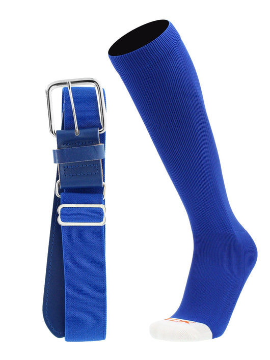 MadSportsStuff socks Royal / X-Large Pro Line Softball Socks and Belt Combo Youth and Adult