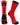 MadSportsStuff socks Scarlet/Black Basketball Socks with Basketball Logo Athletic Crew Socks - made in the USA - Large