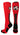 MadSportsStuff socks Scarlet/Black/Graphite / Small Soccer Socks with Soccer Ball Logo Over the Calf (multiple colors)