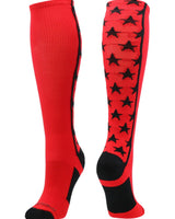 MadSportsStuff socks Scarlet/Black / Small All Stars Socks Over the Calf Socks Softball Soccer