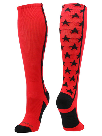 MadSportsStuff socks Scarlet/Black / Small All Stars Socks Over the Calf Socks Softball Soccer