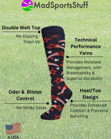 MadSportsStuff socks Shooting Star Over the Calf Athletic Socks (multiple colors)
