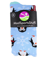 MadSportsStuff socks Snow Penguin Christmas Socks Over the Calf Length