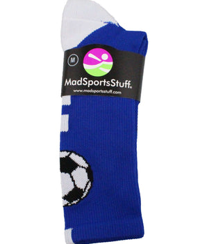 MadSportsStuff socks Soccer Ball Athletic Crew Socks (multiple colors)